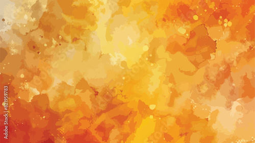Brown orange yellow watercolor wash background backdr