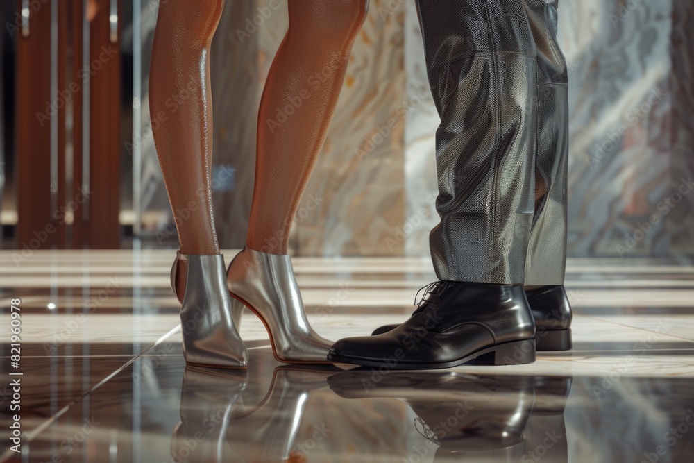 A man and a woman standing next to each other. Suitable for various concepts A man and a woman standing next to each other. Suitable for various concepts
