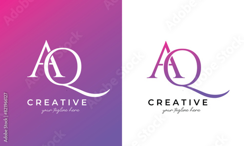 aq logo, aq logo design, aq letter logo for business and company 