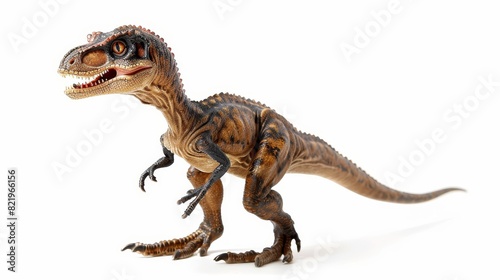 Dinosaur velociraptor isolated on white