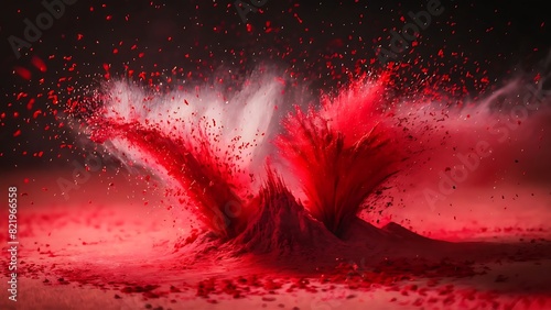 Red paint splashes background