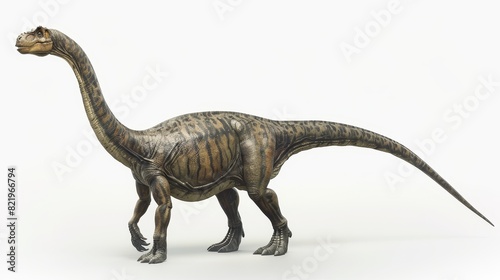 The brachiosaurus altithorax from the Late Jurassic  3D illustration isolated on white background 