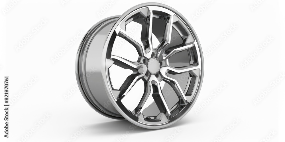 Obraz premium A single wheel isolated on a white background. Perfect for industrial concepts