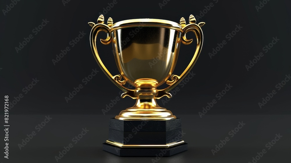 Winner trophy cup success champion icon sign or symbol 3D illustration Winner trophy cup success champion icon sign or symbol 3D illustration