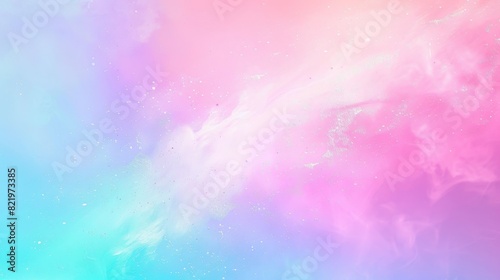 Colorful digital grain soft noise effect on a beautiful color gradient background with noise. Abstract pastel holographic blurred grainy gradient banner background texture Nostalgia, vintage, retro.