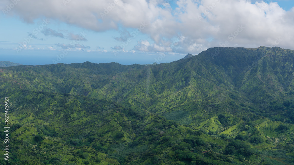 Aerial view of the Island of Kauai, Hawaii Aerial view of the Island of Kauai, Hawaii