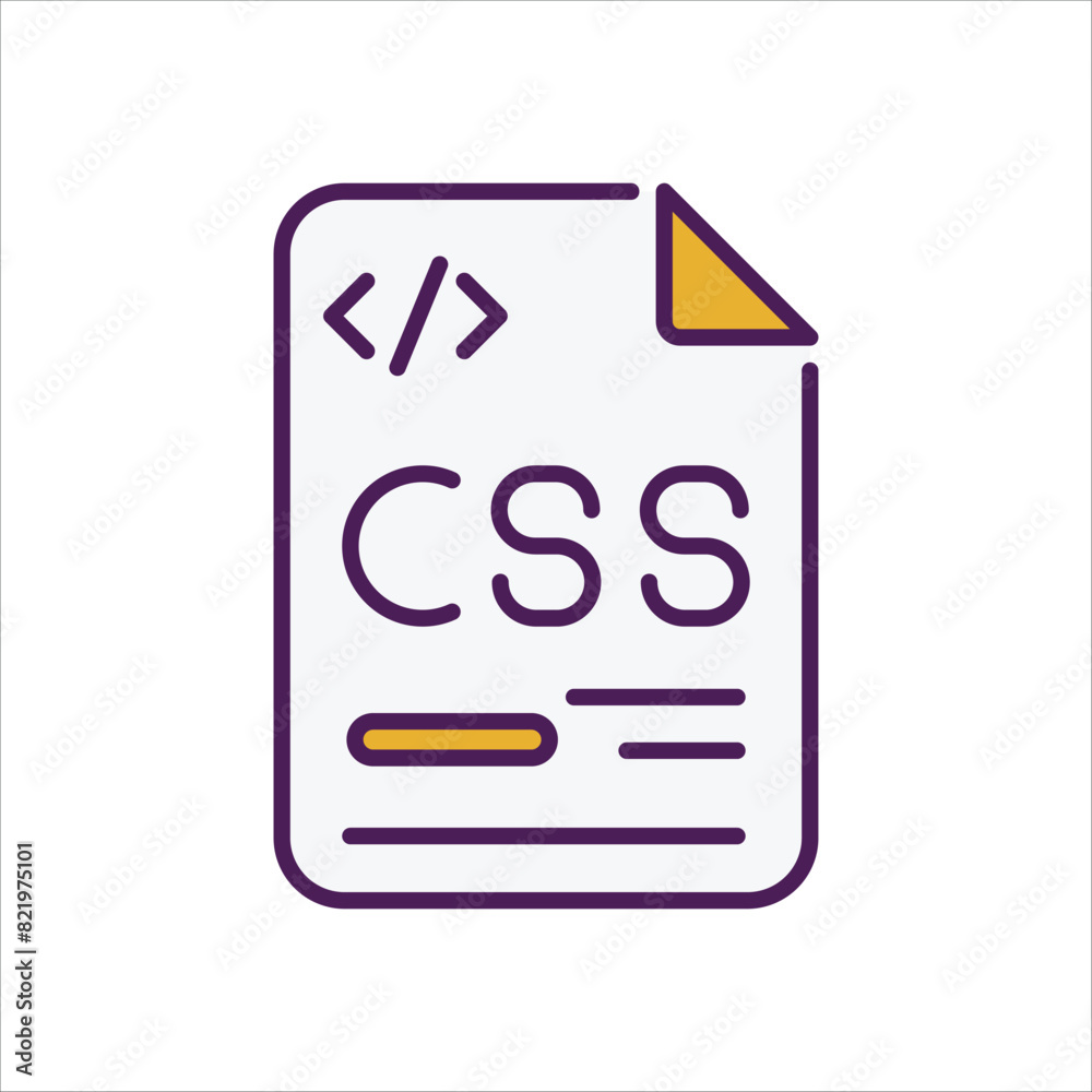 Css Icon editable stock vector icon Css Icon editable stock vector icon