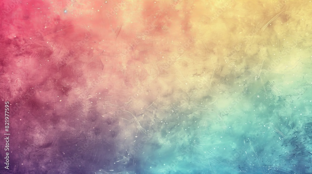 Fototapeta premium Blurred vibrant gradient with grain noise effect for design, social media, trendy, vintage, brochures, banners, etc.
