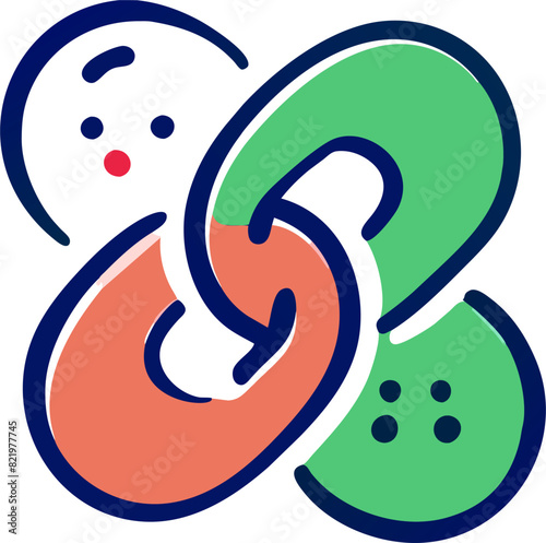a link, icon doodle offset fill