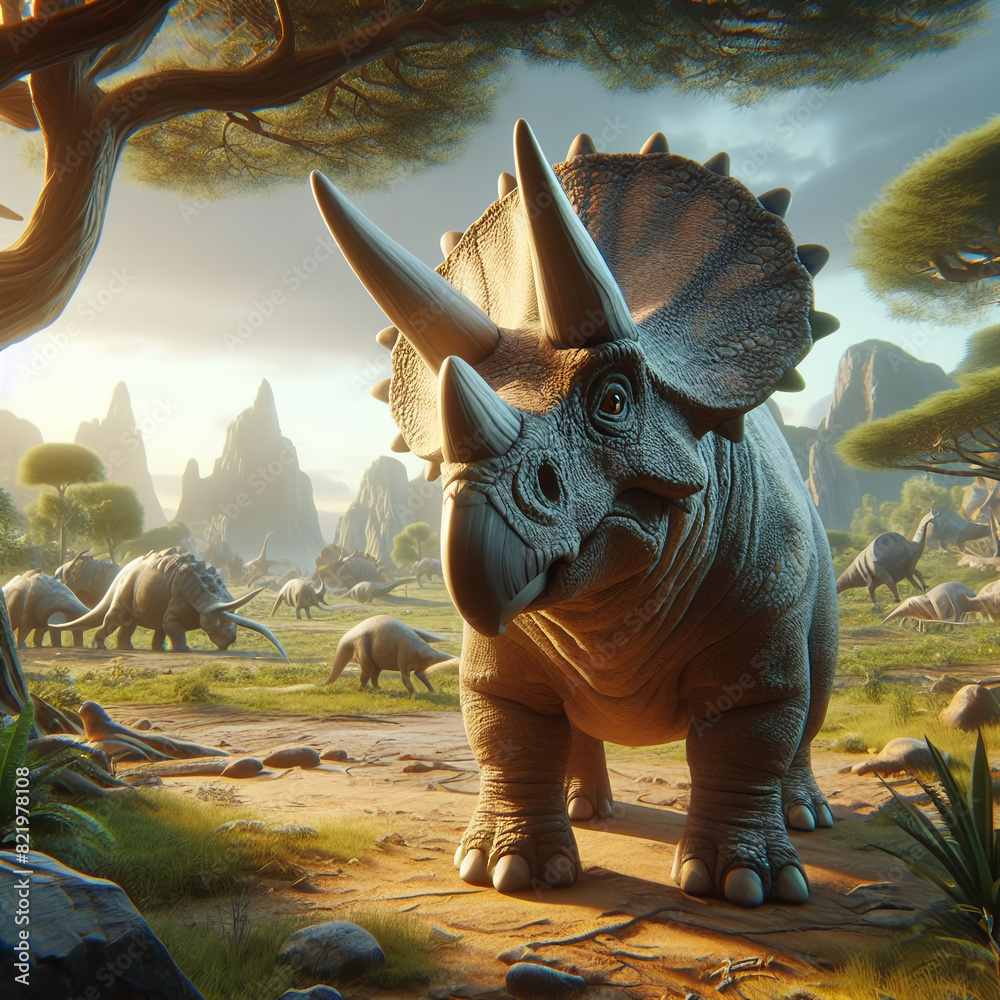 Fototapeta premium triceratops dinosaur