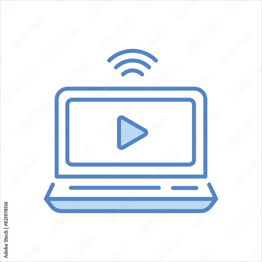 Streaming  Icon editable stock vector icon