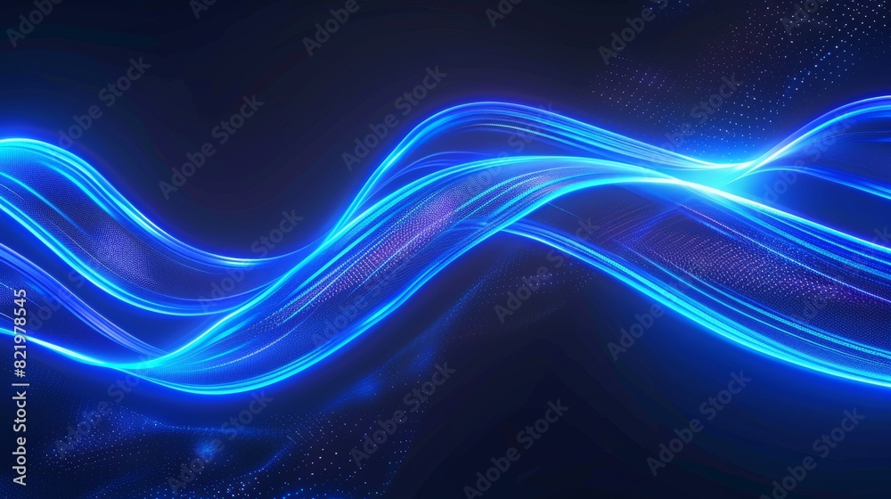 An abstract trail of luminous blue neon light elements with swoosh effect. Light glowing swirl lines. 3D luminous, shimmering elements. An abstract trail of luminous blue neon light elements with swoosh effect. Light glowing swirl lines. 3D luminous, shimmering elements.