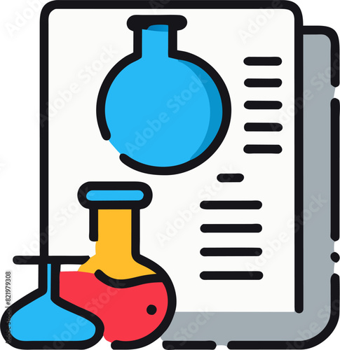 chemistry courses newspaper, icon
