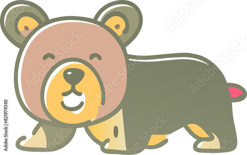 imagen de oso, icon doodle offset fill