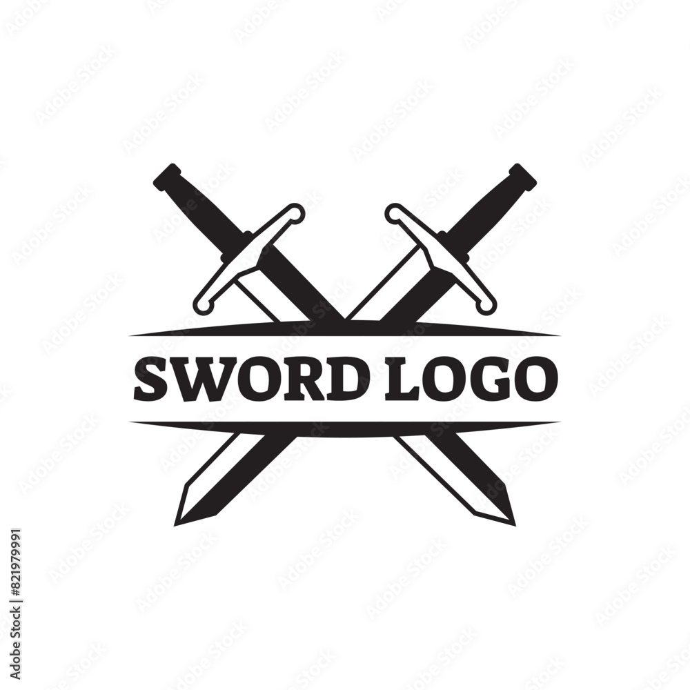 Sword logo icon vector illustration design isolated on white background Sword logo icon vector illustration design isolated on white background