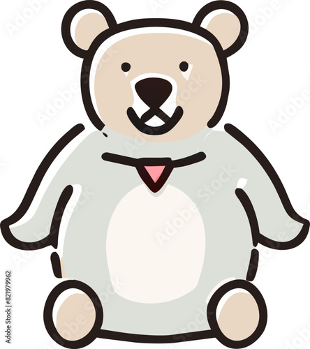 cut out bear, icon doodle offset fill