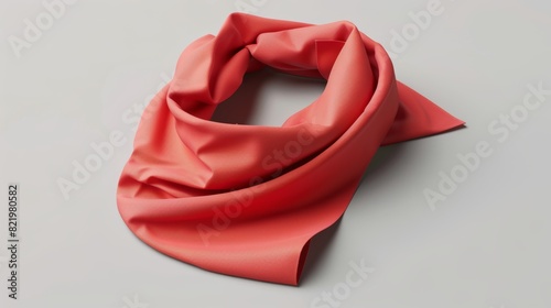 The template for this pet bandana is a blank 3D render illustration. photo