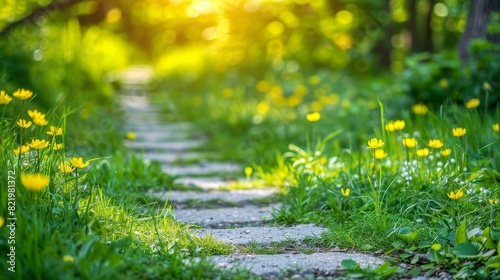 Intricate insect trails weaving through the vibrant green grass and rich soil environment