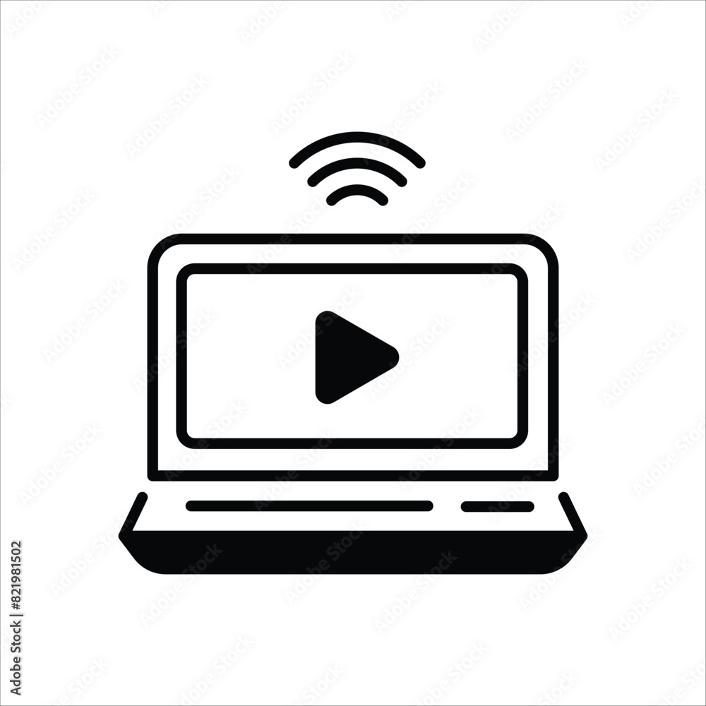 Streaming  Icon editable stock vector icon