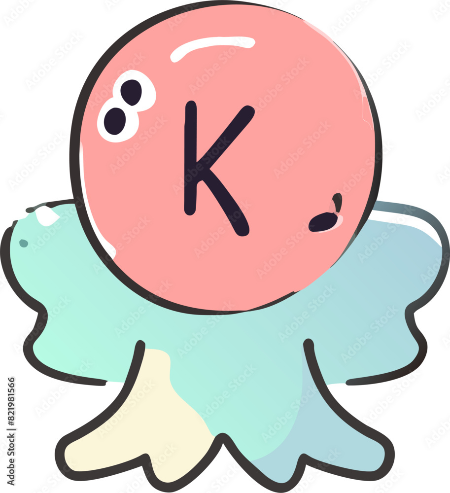 monogram k ornate with thick bold outline, icon doodle offset fill monogram k ornate with thick bold outline, icon doodle offset fill