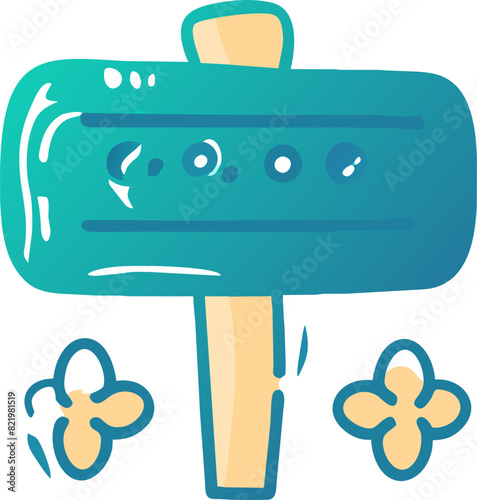 name board, icon doodle offset fill