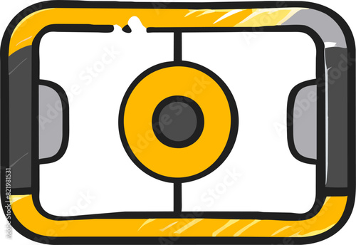soccer field, icon doodle offset fill