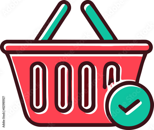 shopping online busket, icon