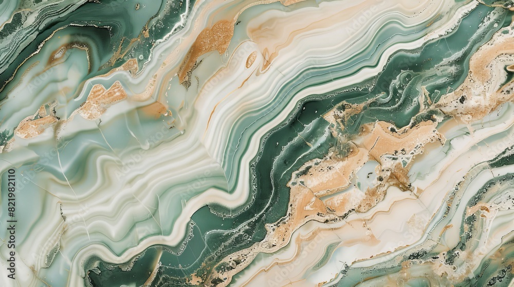 Abstract green and beige marbled pattern background. Design for wallpaper, poster, banner, header. Abstract green and beige marbled pattern background. Design for wallpaper, poster, banner, header.
