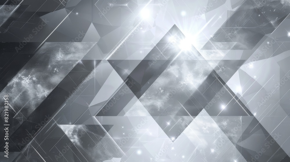 Abstract grey geometric pattern with light effects background. Digital illustration for design and print. Modern and futuristic design. Design for wallpaper, poster, banner, header. Abstract grey geometric pattern with light effects background. Digital illustration for design and print. Modern and futuristic design. Design for wallpaper, poster, banner, header.