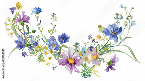 Decorate your designs with a watercolour wildflower 