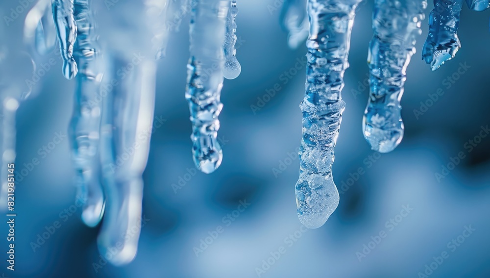 Macro Shot of Frozen Icicles Macro Shot of Frozen Icicles