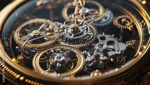 Intricate Watch Mechanism Close-Up © Murda