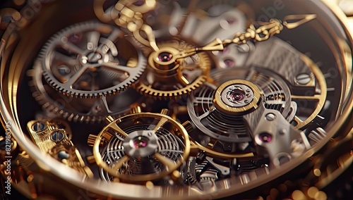 Intricate Watch Mechanism Close-Up