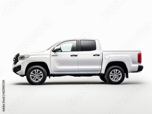 White pickup car on a white background © Niks Ads