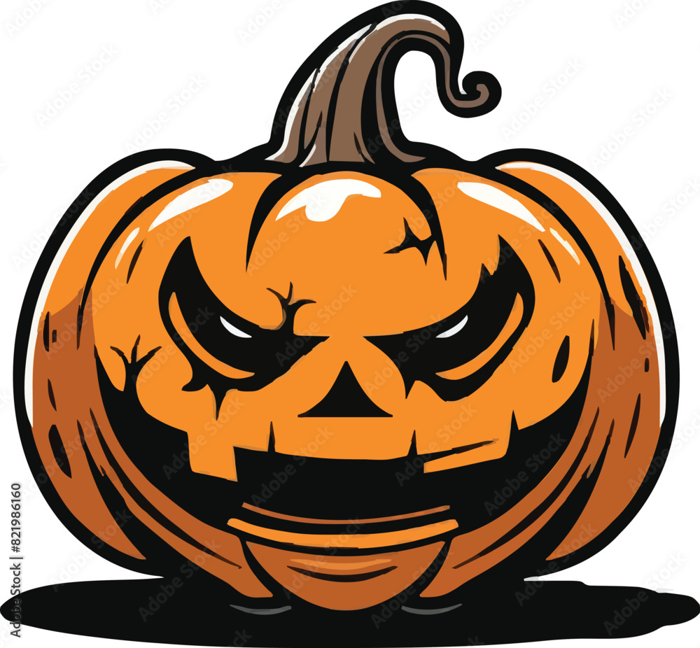 Fototapeta premium Halloween pumkin icon. vector illustration.