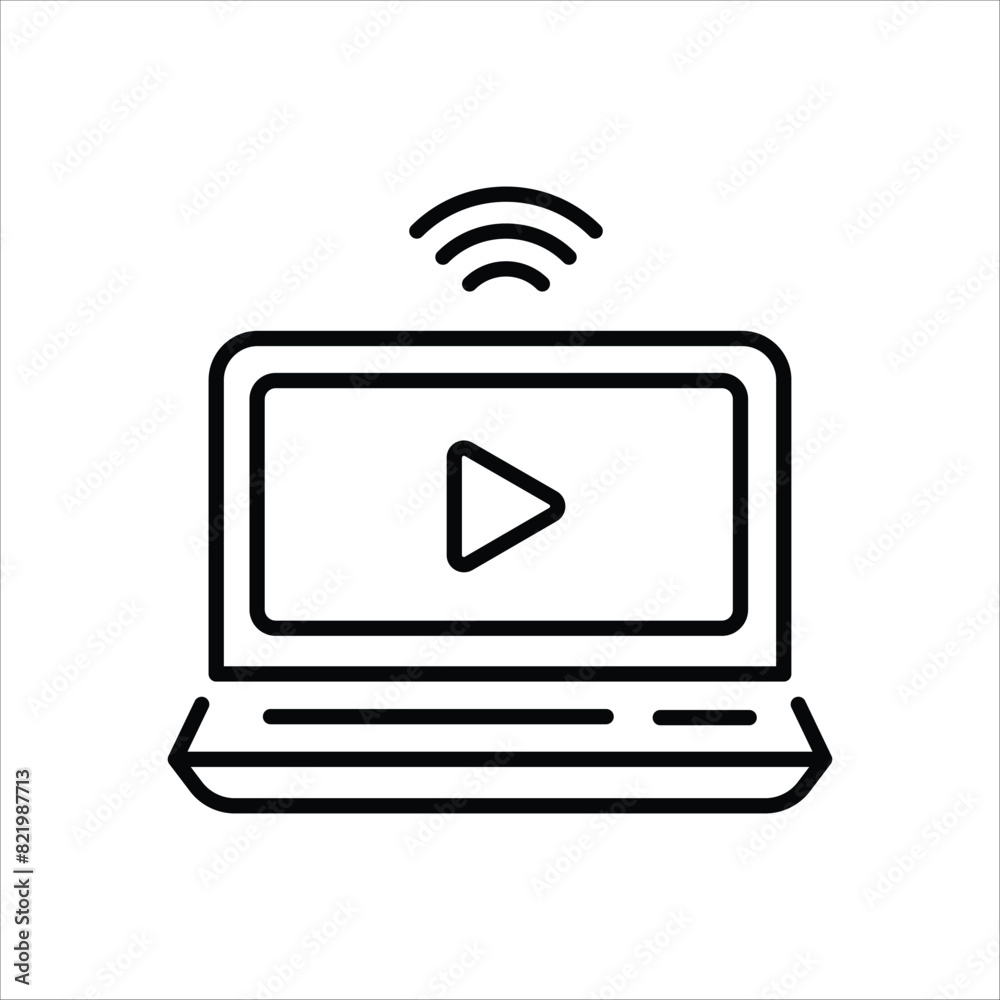 Streaming Icon editable stock vector icon Streaming Icon editable stock vector icon