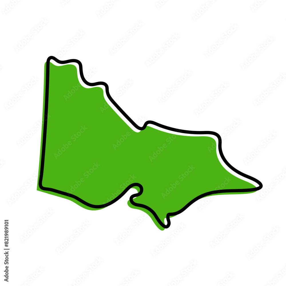 Victoria VIC state of Australia map design. Art work Victoria VIC state of Australia map design. Art work