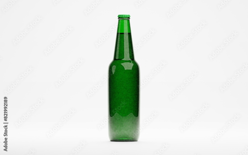 3d render of isolated beer or liquor alcohol glass bottles on white 3d render of isolated beer or liquor alcohol glass bottles on white