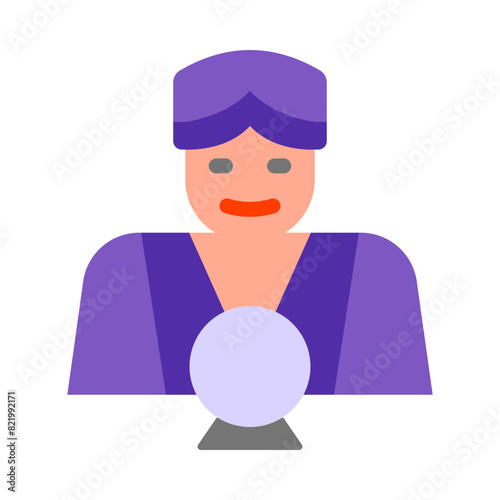 Fortune Teller Vector Flat Icon Design