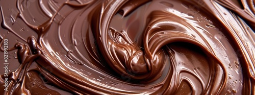 Chocolate cream in motion.