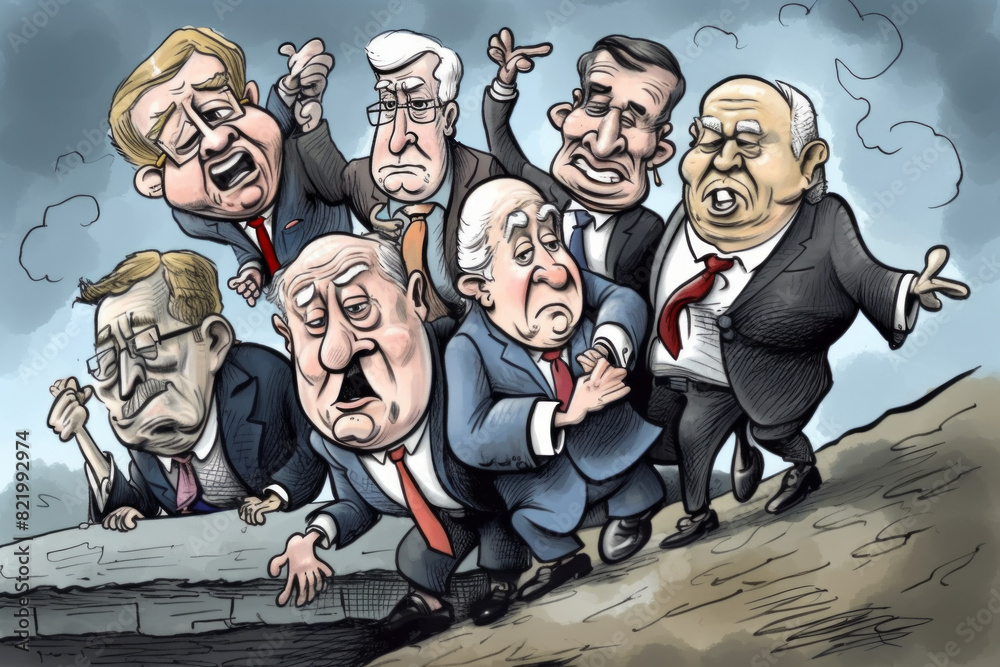 Fototapeta premium loud politicians