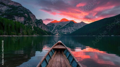 Scenic Mountain View with Boat