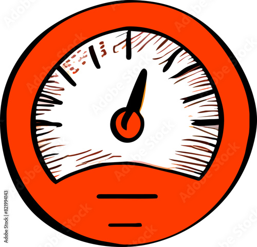 tachometer, icon uneven fill