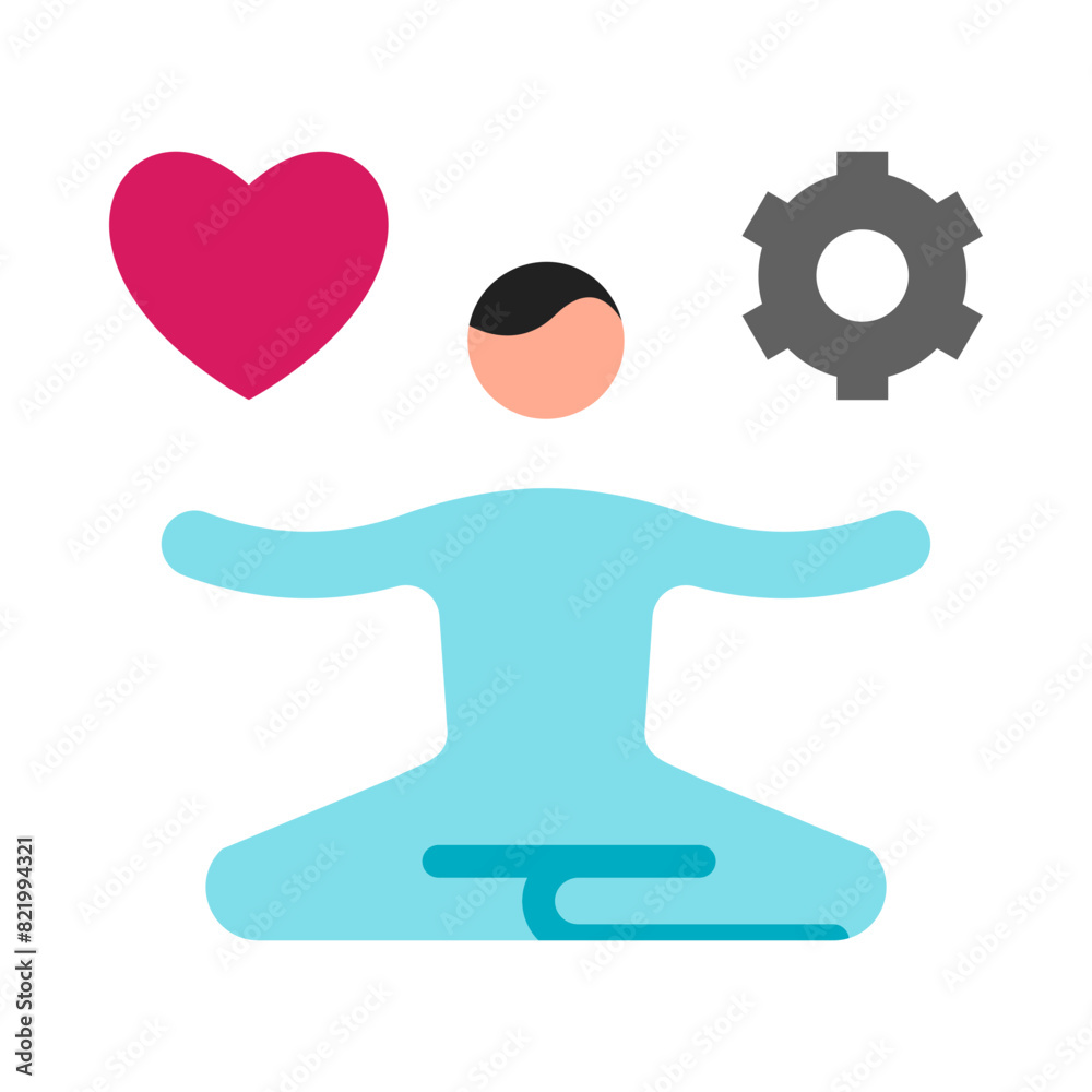 Stress Management Skills Vector Flat Icon Stress Management Skills Vector Flat Icon
