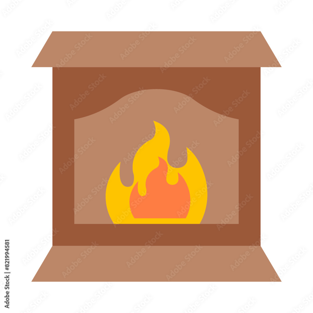 Fireplace Vector Flat Icon Fireplace Vector Flat Icon