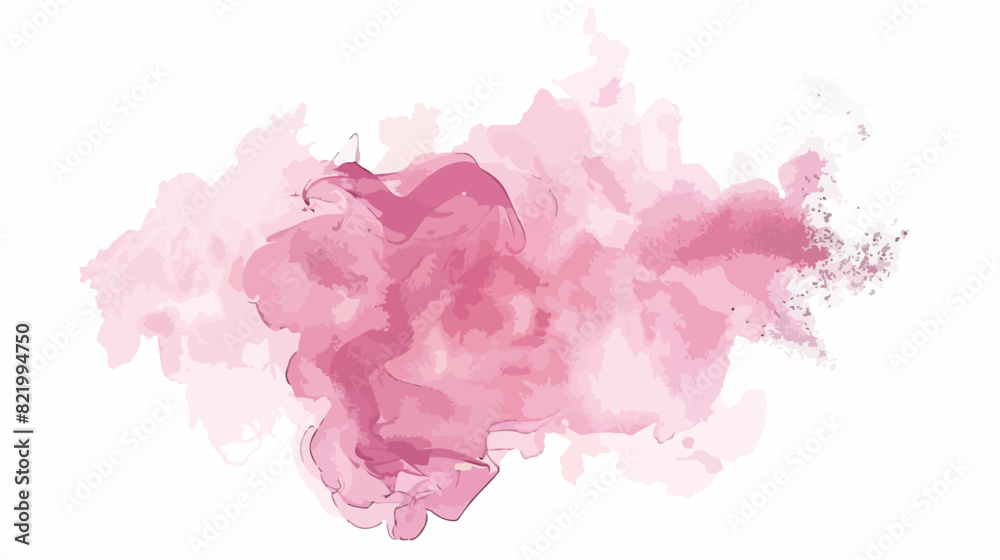 Watercolor wash pink pale hand painted. Vector style