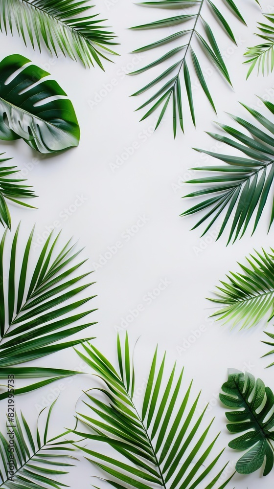 flat lay of palms on a white background,in the style of digital minimalism,pattern,bold color,beautiful,art-director photography