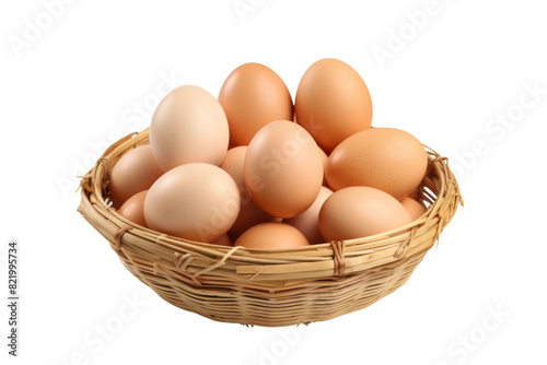 Wallpaper Mural A Basket of Sunshine: Fresh Eggs on a Blank Canvas on a Clear PNG or White Background. Torontodigital.ca