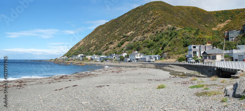 Owhiro Bay on Wellington City's south coast photo