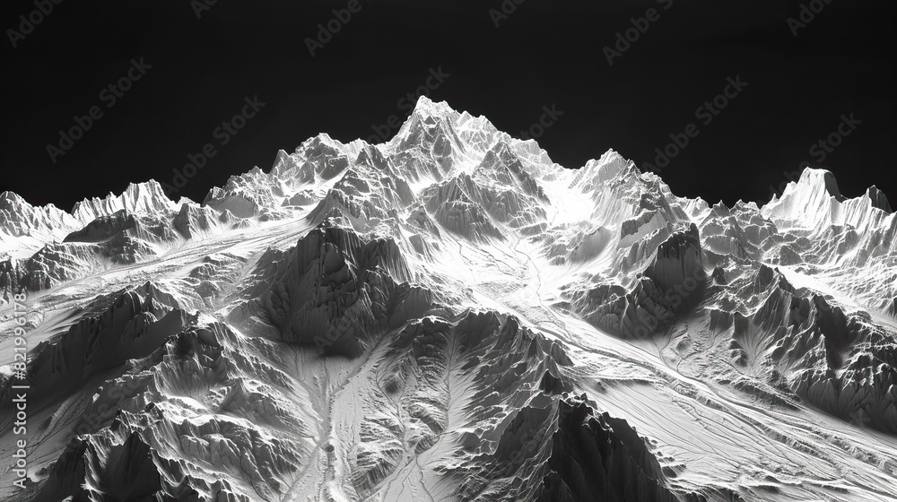 Very modern nature national park background wallpaper, backdrop, texture, Rocky Mountains, range, USA, America, isolated. LIDAR model, elevation scan, topography map, 3D design render, topographic